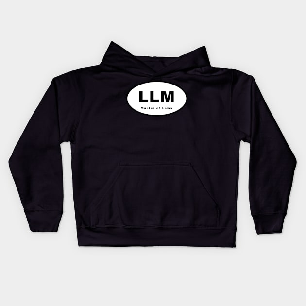 LLM (Master of Laws / Latin Legum Magister) Oval Kids Hoodie by kinetic-passion